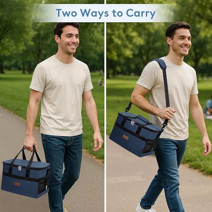 Lifewit Cooler Bag 30/50/60 Cans Collapsible and Insulated Large Lunch Bag Leakproof Soft Cooler Portable Tote for Camping/BBQ/Family Outdoor Activities