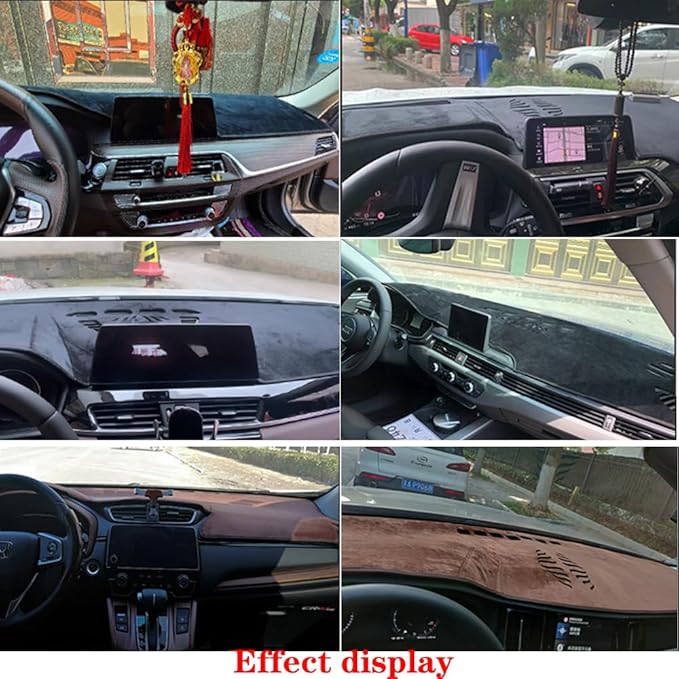 Dashboard Cover for Chevy Silverado ZR2 2022-2024,Anti-Glare Sun Shield,Non-Slip Custom Fit Dash Mat,Interior Protector,Flannel