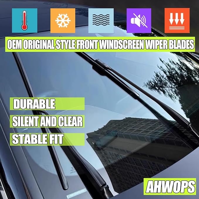 3 Wiper Front and Rear Wiper Blades for Hyundai Santa Fe 2007-2012, OE Original Style (24″/18″ Front/14″ Rear) For My Car