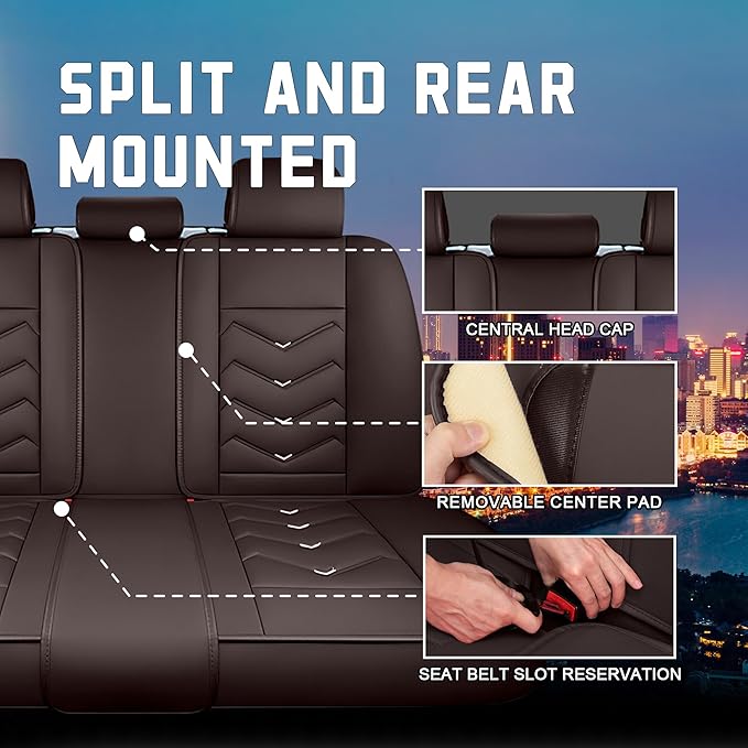 CTDS Car Seat Covers for Honda Civic 2000-2026, Stylish Sport Seat Cover, Premium Nappa Leather Car Seat Cover. Automobile Seat Covers Sets.(Standard 5 Seats/Coffee Color)