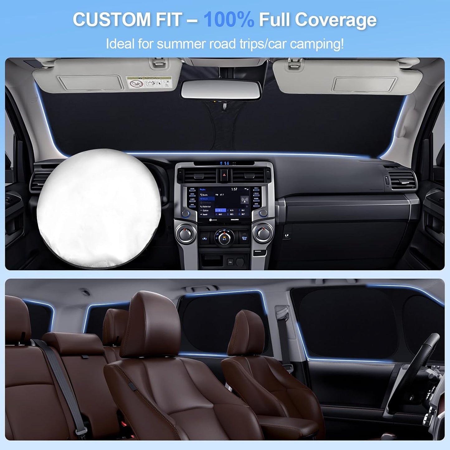8pcs Car Window Shades for Nissan Altima 2013-2018 Accessories,Windshield Side Rear Full Sunshade,Sun Visor UV Blocking, Privacy Protection and Blackout for Camping Outdoor