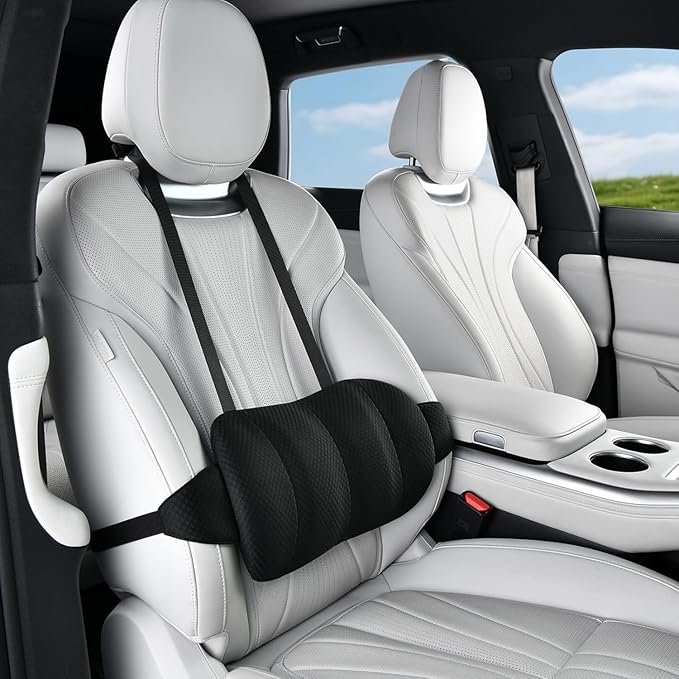 1 Piece Automotive Seat Lumbar Support Pillow for Ford Edge 2015-2024, Driving Lower Back Cushion Ergonomic Orthopedic Posture Rest
