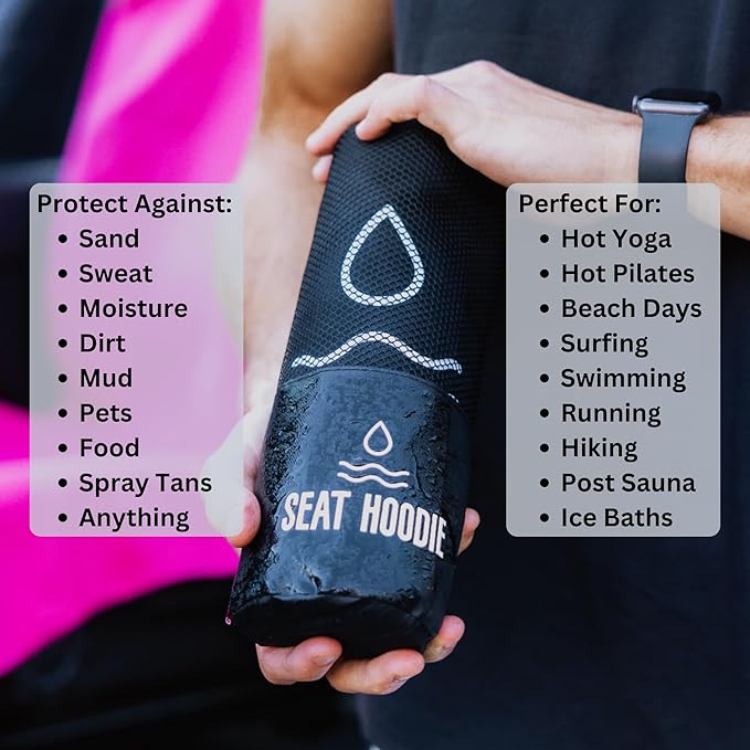 Car Seat Towel | Premium Microfiber Towel Seat Covers for Cars | Universal Fit & Machine Washable | Portable Car Seat Towel Cover After Gym, Yoga, Beach Taro Purple