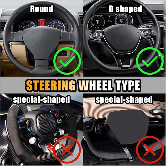 Bling Soft Leather Steering Wheel Cover, 15 Inch Colorful Rhinestones Auto Elastic Protector with Crystal Diamond for Women Girls, Car Accessories for Most Cars, SUVs (Beige)