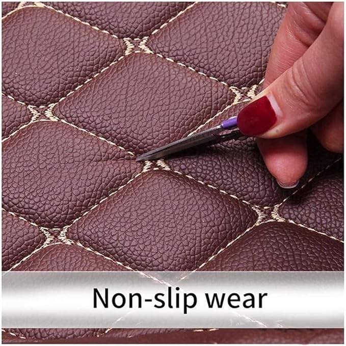 Custom Car Mats All Weather Fit Automotive Floor Mats PU Leather Protector Mat for Most Sedan, SUV, Truck Floor Mats (All with Black)