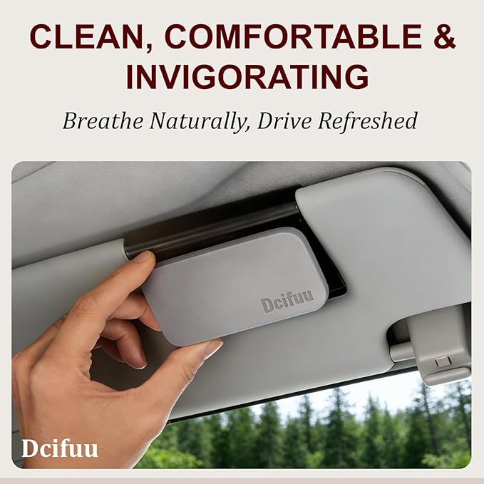 Car Air Freshener - Stone Air Freshener - Car Odor Eliminator - Long Lasting Scent - Car Scent - VISOR CLIP INCLUDED (Grove)