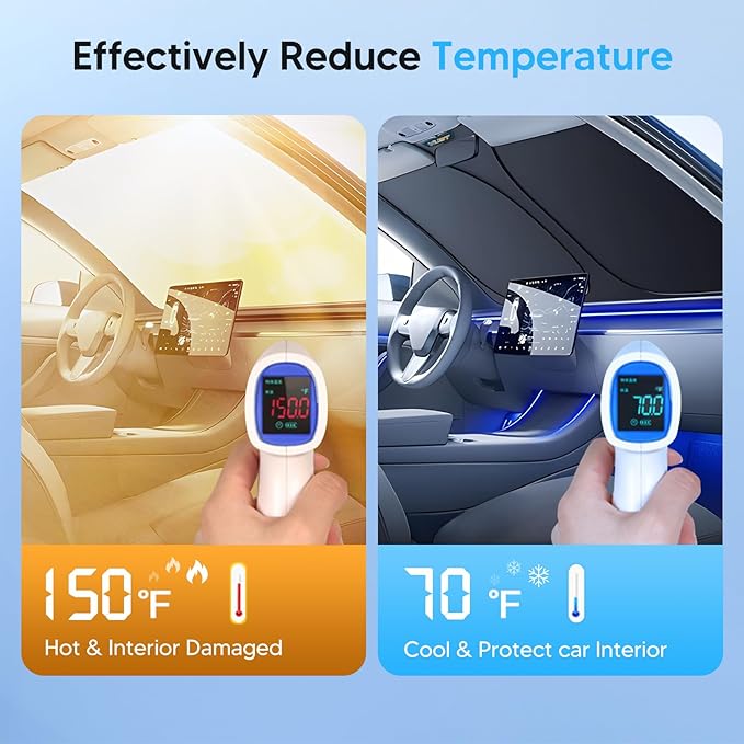 KUST Windshield Sun Shade for Chevrolet Traverse SUV 2018-2023 2024 2025 2026 Window Accessories Sunshade Sun Protector Foldable Block UV Rays Keep Car Cooler