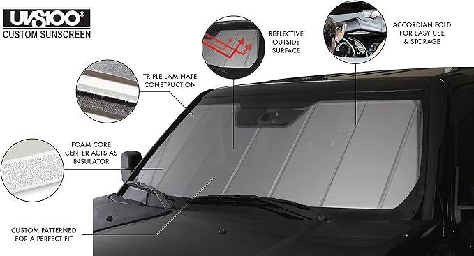 Covercraft UVS100 Custom Sunscreen | Fits 2014-2020 Nissan Rogue | Silver