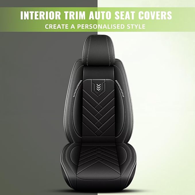 AOMSAZTO Car Seat Covers Fit for Toyota Highlander 2017-2026: Full Set Waterproof Faux Leather Automotive Seat Covers Vehicle Seat Cushion Protector Car Interior Covers(5 Seats Black)