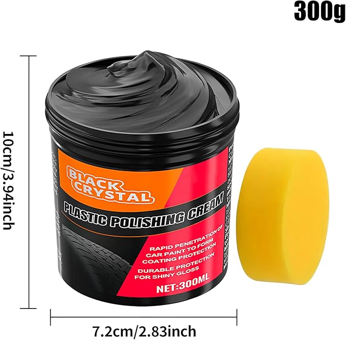 Cleaner Wax - Car Trim Restorer, Leather Maintenance Wax | Scratch Repair Paste, Vehicle Detailing Supplies for Headlights, Windshield, Chrome, plastlc, Metal Parts, Coating Polish Shine Protect