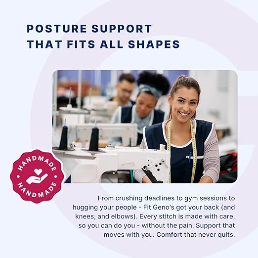Fit Geno Posture Corrector for Women and Men - Adjustable Back Brace & Straightener for Scoliosis, Hunchback Correction, Back Pain, Spine Corrector, Back Support and Posture Trainer