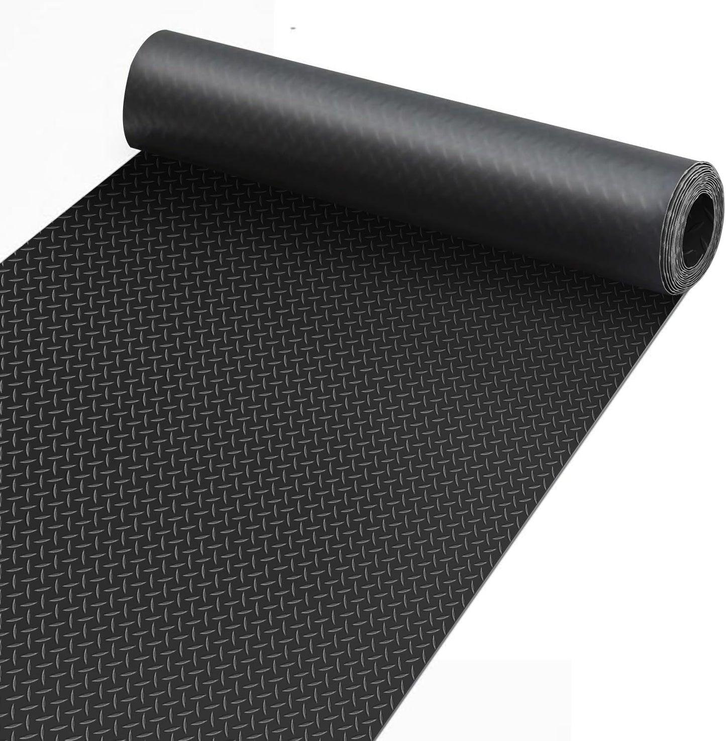 Premium Garage Floor Mat, Commercial Grade Heavy Duty Parking Mat for Garage Floor, Golf Cart Parking, Water/Stain Resistant Floor Runner (Black Diamond, 4 x 10 Feet)