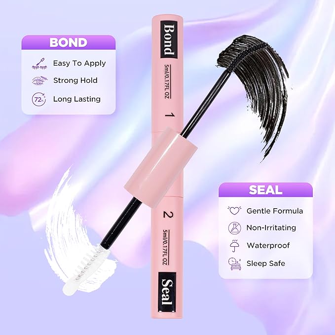 Lash Extension Kit DIY Lash Clusters Kit Eyelash Extensions Individual Lashes Extensions with (Bond,Seal,Tweezers,Remover,120Pcs,Goddess,8-16)