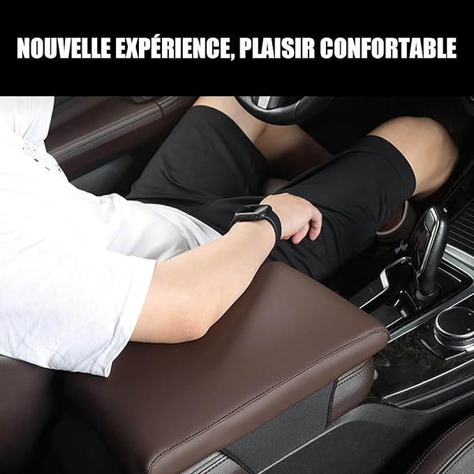 Car Armrest Cover Pad for Mazda CX-5 2012–2025 Premium Leather Center Console Armrest Cushion Pad Anti-Scratch Waterproof Auto Interior Accessories Wine Red