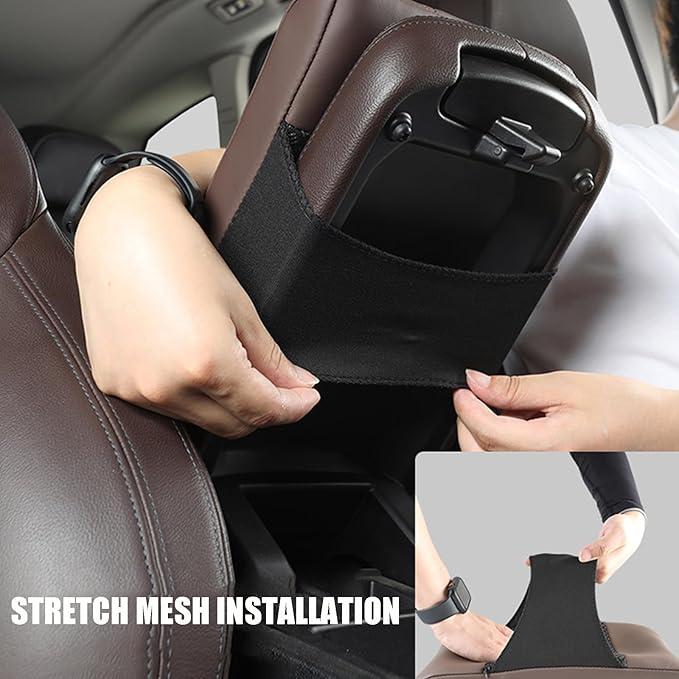 Car Armrest Cover Pad for Hyundai Santa FE 2021 2022 2023 2024 2025 Premium Leather Center Console Armrest Cushion Pad Anti-Scratch Waterproof Auto Interior Accessories Black Style