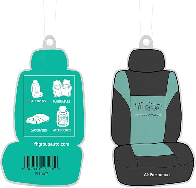 FH Group Car Seat Covers Premium Modernistic Flat Cloth Car Seat Covers Front Seats Only Blue Black, Airbag Compatible Universal Fit Interior Accessories Cars Trucks SUV Car Accessories Protector