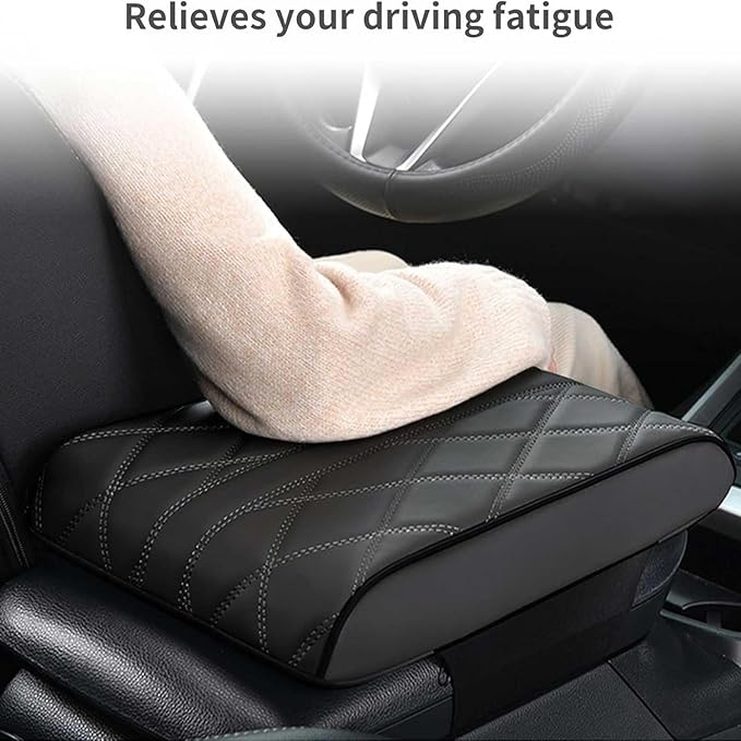 Car Armrest Cushion for Lincoln Nautilus 2018 2019 2020 2021 2022 2023 2024 2025, Car Center Console Cover Armrest Pad Soft Leather Car Interior Accessories,Coffee