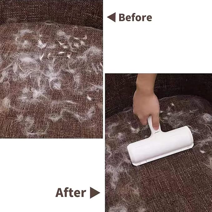 Pet Hair Remover Roller – Reusable Lint Roller for Dog & Cat Hair – Self-Cleaning Brush for Couch, Carpet, Furniture & Car Seats – Efficient Fur Removal Tool with Ergonomic Grip