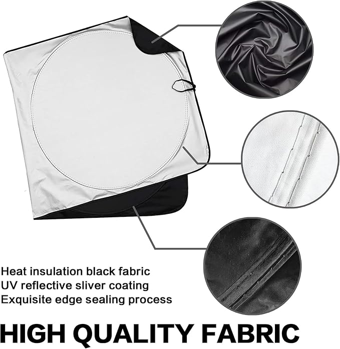 Bear Family Windshield Sunshade for Car SUV Truck Foldable Uv Ray Reflector Front Window Sun Shade Visor Shield Cover -59" X 31"