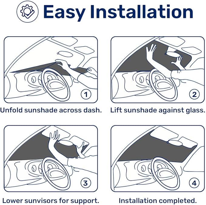 GENANY Cute Otter Windshield Sun Shade for Car SUV Truck (55x30 Inches), Sun Shade Windshield, Shades for Front Windows, Protector Blocks UV, Car Decor