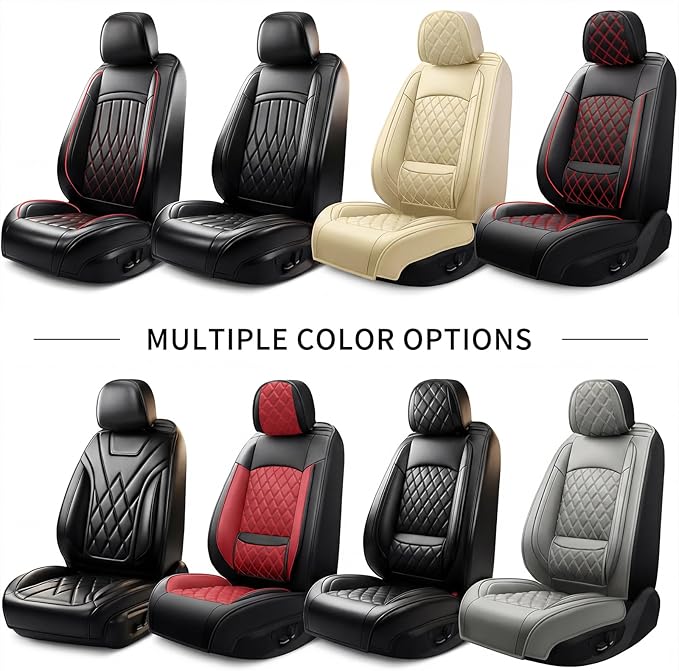Fit RDX Car Seat Covers for Acura RDX 2010-2025 2026 - Premium Leather, Waterproof, All-Weather, Airbag Compatible, Anti-Slip, Breathable, Easy Install, Seat Protectors, Full Set, Black