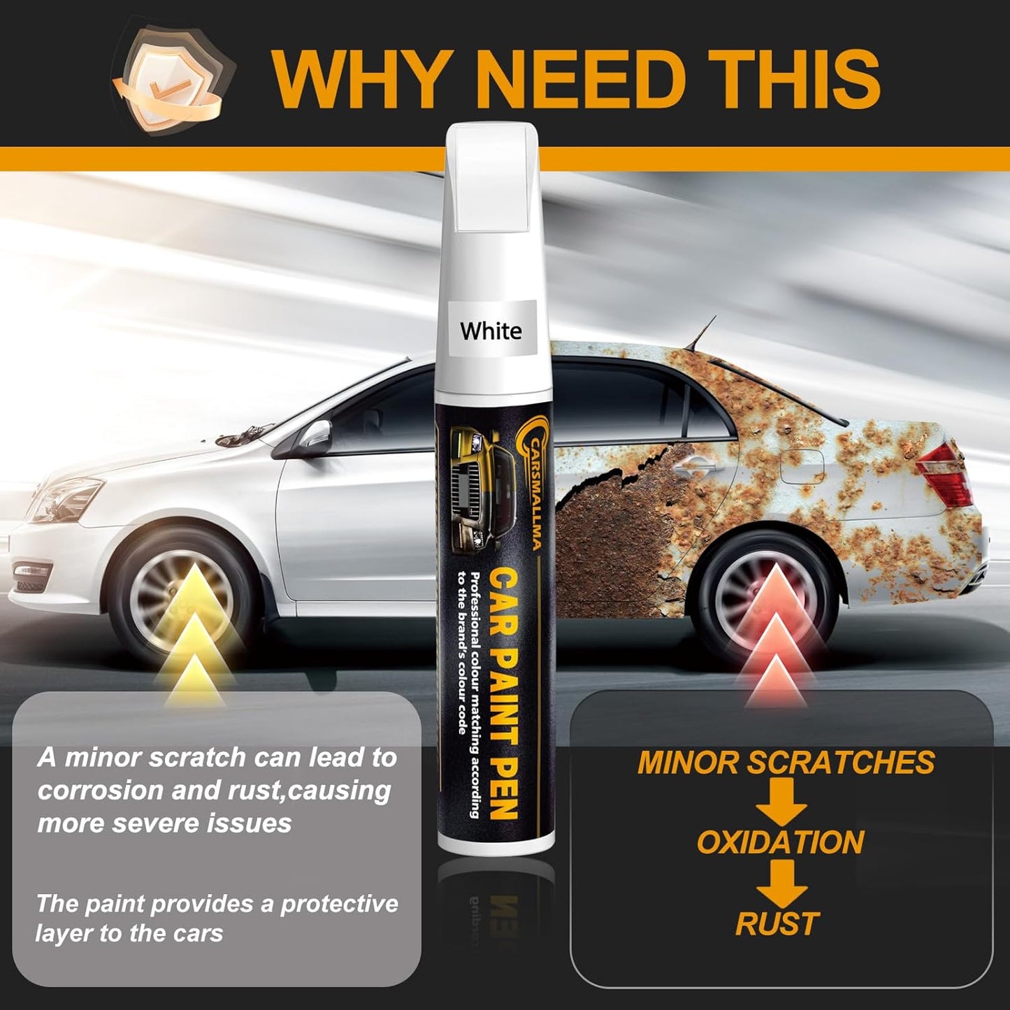 LC9X/2T Deep Black Pearl Car Touch Up Paint for Volkswagen, Color Accurate Car Paint Scratch Repair Pen Kit Quick & Easy Fix Vehicle Chips and Automotive Nicks Scuff