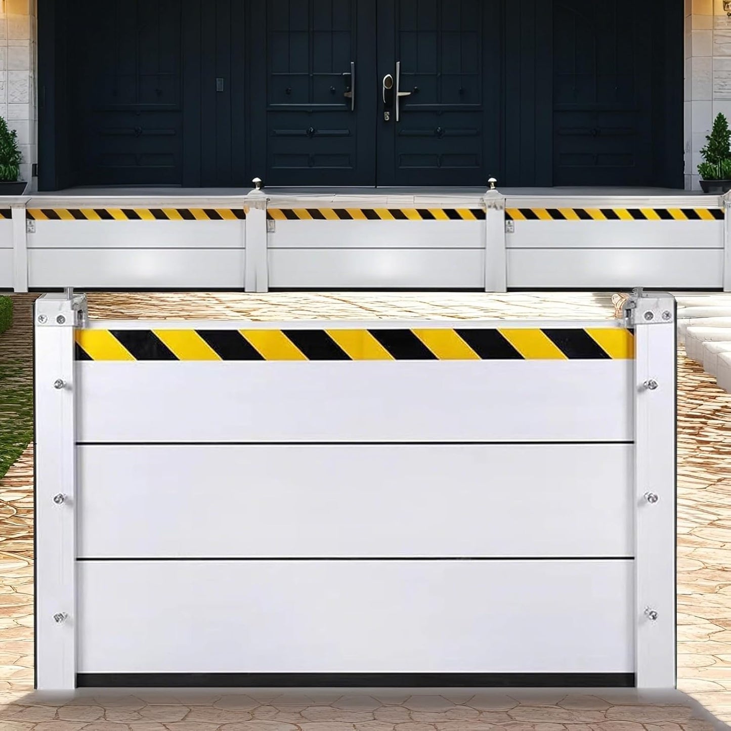 Flood Barriers for Home Exterior,Aluminum Alloy Outdoor Garage Doors Water Barriers for Flooding(H31.5Inch,L4FT)