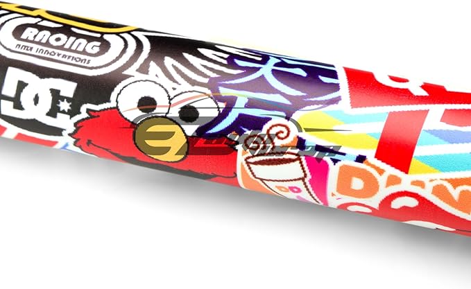 Free Tool Kit EZAUTOWRAP ES Bomber Hellaflush Anime Cartoon Car Vinyl Wrap Sticker Decal Air Release - 60"X540" (5FT X 45FT)