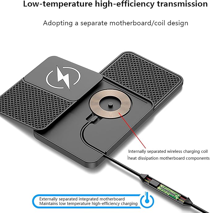 Wireless Car Charger Pad for Toyota RAV4 Hybrid (2018-2024) 5. Generation,20W Fast Wireless Phone Charger Cell Phone Cordless Charging mat,Non-Slip Phone Charging,30cm Cable Type-C