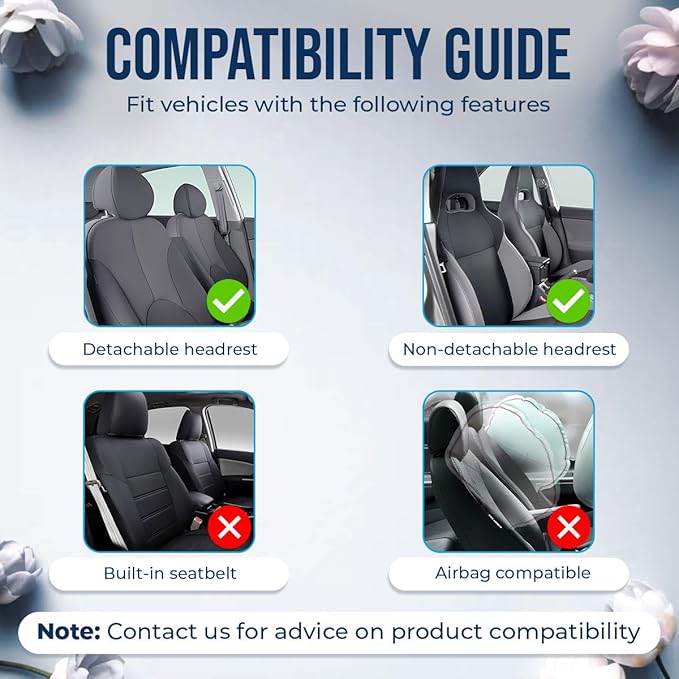 GENANY Sunflower Pattern Car Seat Covers Set of 2, Breathable Front Seat Covers for Truck Sedan SUV, Anime Car Accessories, Anime Gift for Women Men