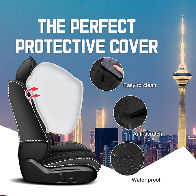 CTDS Car Seat Covers for Nissan Pathfinder 2000-2026, Stylish Sport Seat Cover, Premium Nappa Leather Car Seat Cover. Automobile Seat Covers Sets.(Standard 5 Seats/Pure Black)