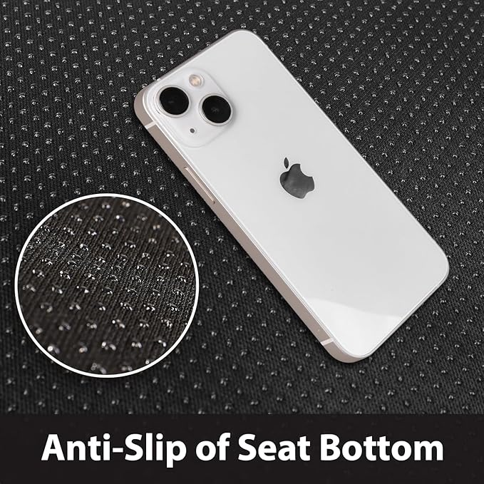 CAR PASS 3D Foam PU Leather Car Seat Covers, Universal Seat Covers Front 2 for Trucks SUV Sedan Automotive Seat Covers Armrest Airbag Compatible Waterproof Comfortable Faux Nappa Leather All Gray