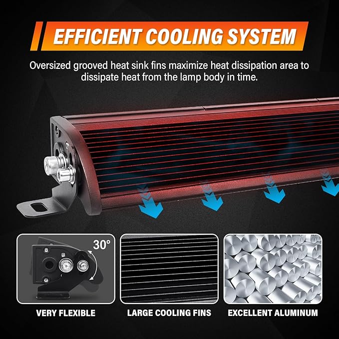 AUXTINGS 28 inch Single Row Dual Color LED Light Bar 150W Off Road Light Bar White Amber Combo LED Work Light Truck UTV 4x4 Cars SUVs ATVs Boats Fog Driving Light with Wiring Harness kit