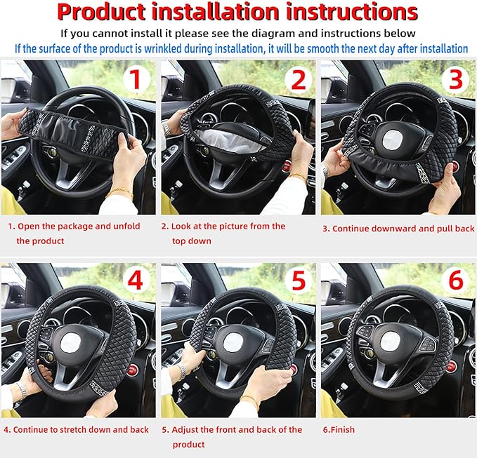 Bling Car Steering Wheel Cover, 15 Inch Rhinestones Soft Leather Elastic Steering Wheel Protector, Sparkly Crystal Diamond for Women Girls, Car Interior Accessories for Most Cars (Purple)
