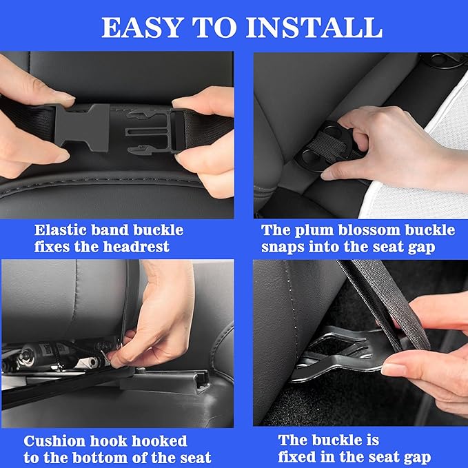 Rear Car Seat Covers for Tesla Model Y Juniper 2025 2020-2024 Breathable Interior Seat Cushion Protector All Season Protection (Without Logo)