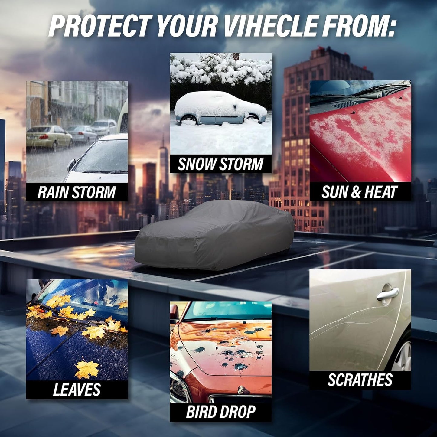 Supreme Full Car Cover - Semi Custom Fit for Nomad 1958 Wagon 2-Door | All-Weather Protection: Waterproof, Dustproof, Windproof, UV-Resistant | Includes Accessories
