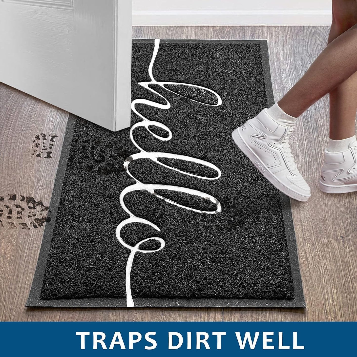 EARTHALL Funny Hello Mats Outside/Inside 59"x24", Front Door Mat Outdoor Entrance, Indoor Outdoor Mats for Home Entrance, Funny Doormat Outside/Inside Entry, Front Porch Decor for Farmhouse