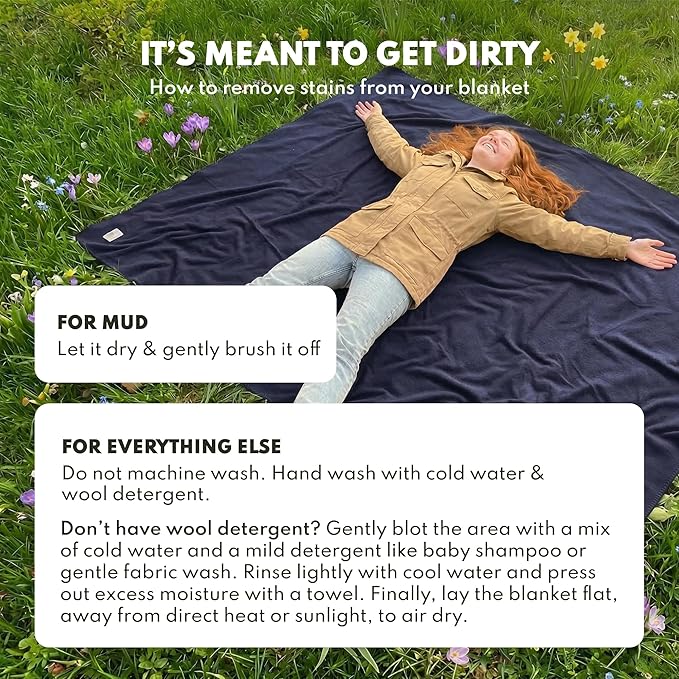 Woolly Mammoth Woolen Company Merino Wool Blanket - 80% Merino Wool - Camping Blankets for Cold Weather - Mositure-Wicking for Overlanding, Hunting, Emergency Kits, Bushcraft (66" x 90" Bark)