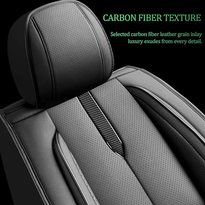 Fit Insight Car Seat Covers for Honda Insight 2010-2021 2022-Upgraded Premium Waterproof & Breathable Leather,Airbag Compatible,All-Weather Seat Cushion Protector,Full Set,Black