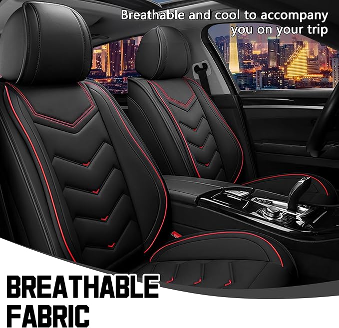 CTDS Car Seat Covers for Honda Civic 2000-2026, Stylish Sport Seat Cover, Premium Nappa Leather Car Seat Cover. Automobile Seat Covers Sets.(Standard 2 Seats/Black)