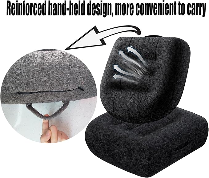 adult short driver car seat booster/booster seat for adults/thick Office Chair Booster Seat,for Short People Effectively Increase Field of View Lower Back Fatigue Relief,for Cars,Office,Home（black）