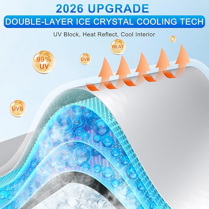 INSAUTO Custom Fit Windshield Sun Shade Accessories for Porsche Macan 2015-2026, Foldable Front Window Sunshade, UV & Heat Reflector, Keeps Interior Cool, Includes Storage Bag