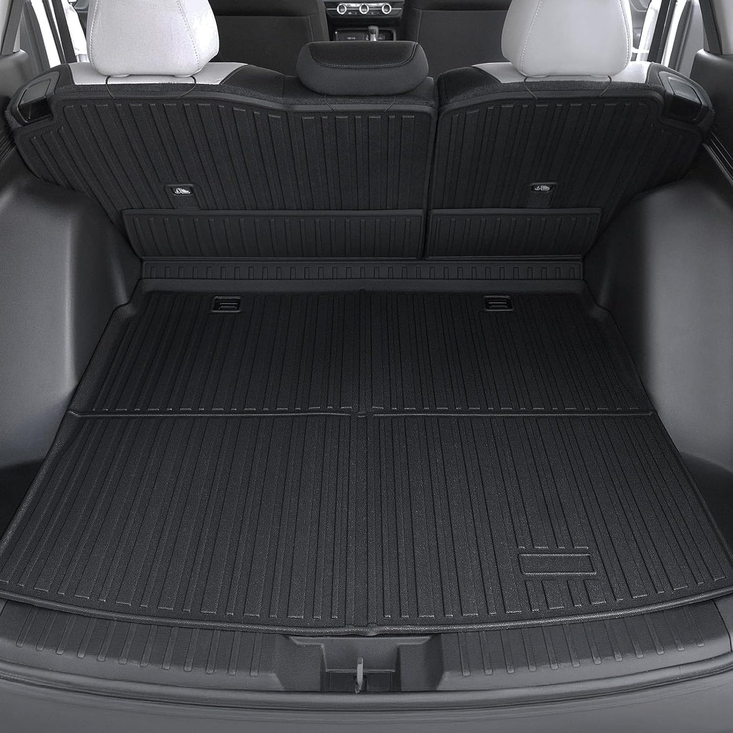 Floor Mats Set for Honda CRV 2026 2025 2024 2023 Accessories(Hybrid & Gasoline), Full Coverage All Weather Floor Mats Cargo Mat with Backrest Protectors & Door Sill Guards