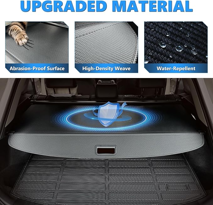 MIALUTY® Cargo Cover for 2022-2025 2026 KIA Sportage Retractable Trunk Cover Sportage Accessories Anti-Peeping Anti-Theft Privacy Screen,Trunk Luggage Shield Shade Carbon Fiber Texture