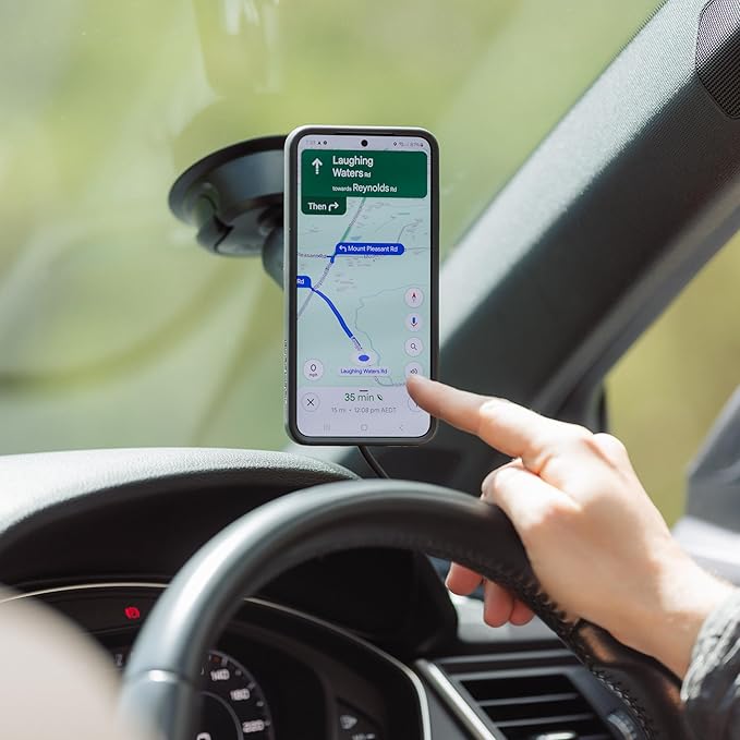 Quad Lock Heavy Duty Suction Car Phone Mount with MAG Phone Case and MAG Wireless Charging Head for iPhone 14 Pro