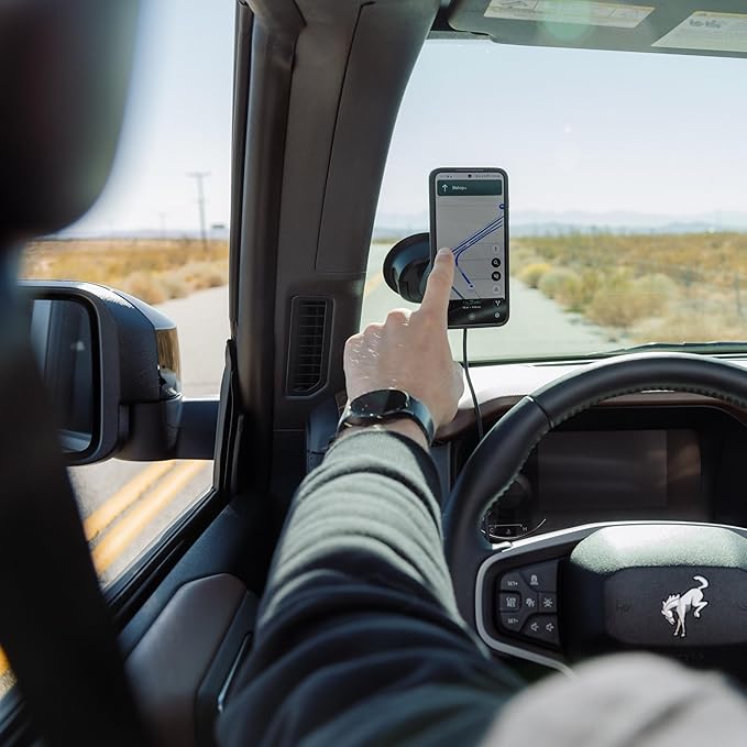 Quad Lock Heavy Duty Suction Car Phone Mount with MAG Phone Case and MAG Wireless Charging Head for iPhone 12 Pro Max