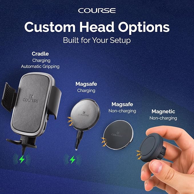 Course Motorsports Direct Fit Phone Mount | MagSafe Compatible | Custom Fit Car Phone Mount | Ford Mustang Phone Holder | Compatible with Ford Mustang, GT, GT-350, GT-500 (2015-2023)