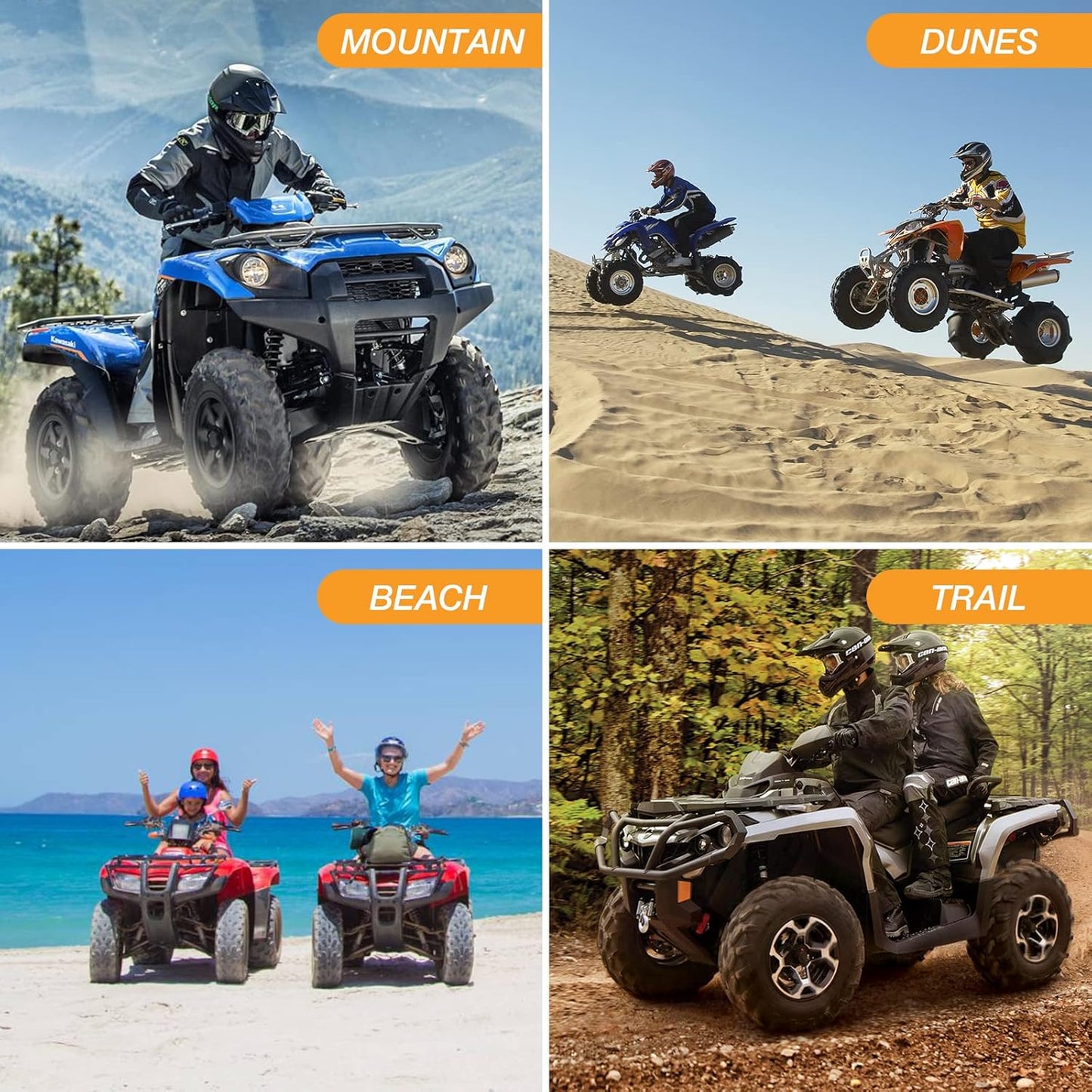 NEVERLAND ATV Cover Waterproof Heavy Duty 4 Wheeler Cover Quad Cover All Season Weather Proof Outdoor UV Protection for Polaris Yamaha Suzuki Honda (Black XXLarge)