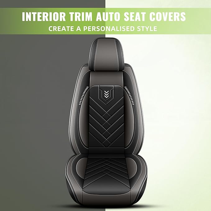 AOMSAZTO Car Seat Covers Fit for Subaru Impreza 2012-2025 2026 Premium Front Seat Covers Waterproof Leather Automotive Seat Covers Compatible with Airbag (2 Seats,Grey)