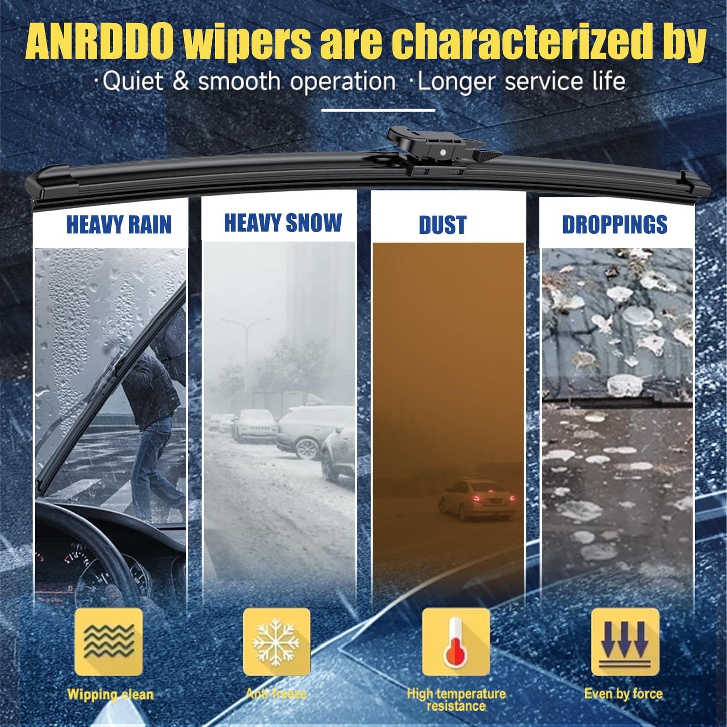 Wipers Factory Replacement for MINI Cooper Countryman Paceman R60 R61 Original Equipment Windshield Wiper Blades 20"+19" Pinch Tab (Set of 2) Not J Hook Adapter